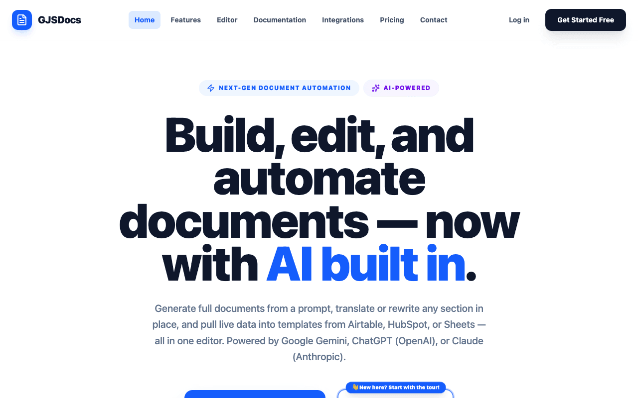 GJSDocs — Document Automation